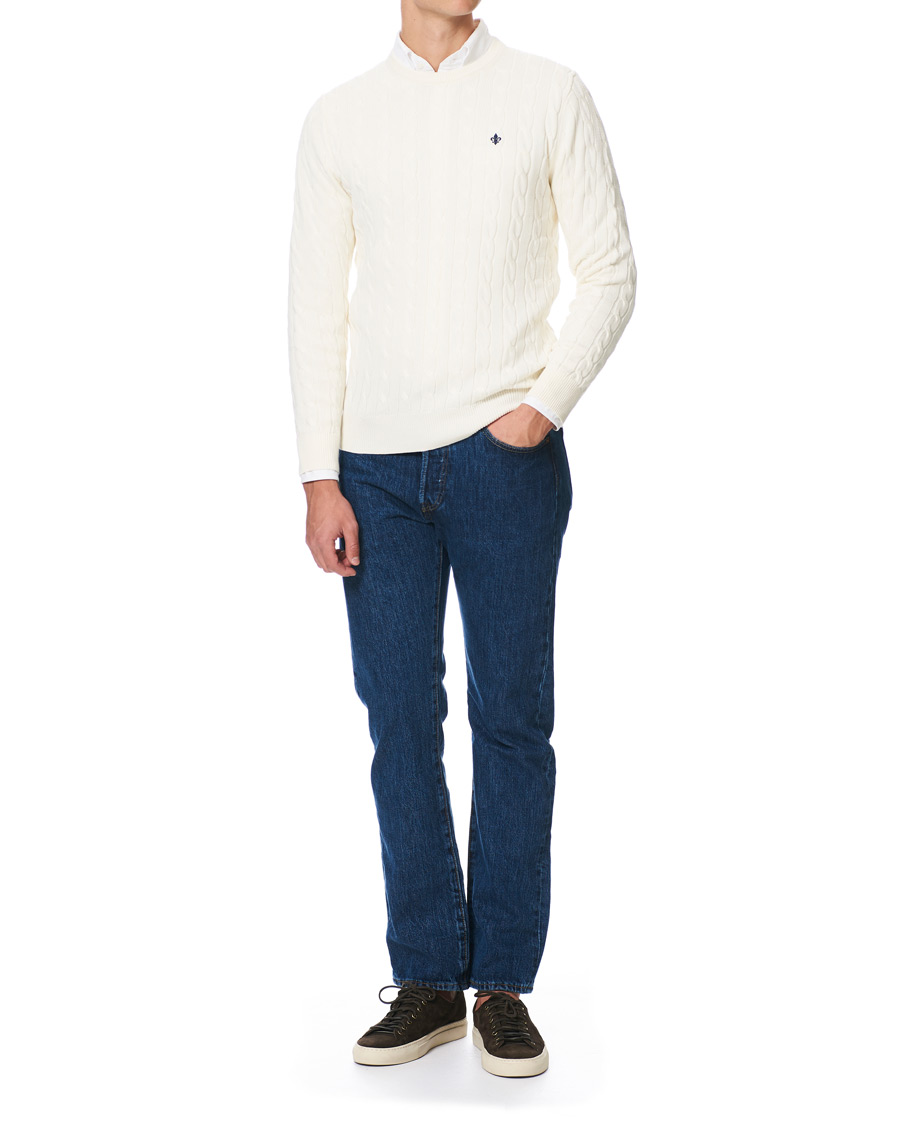 Homme | Pulls Et Tricots | Morris | Pima Cotton Cable Off White