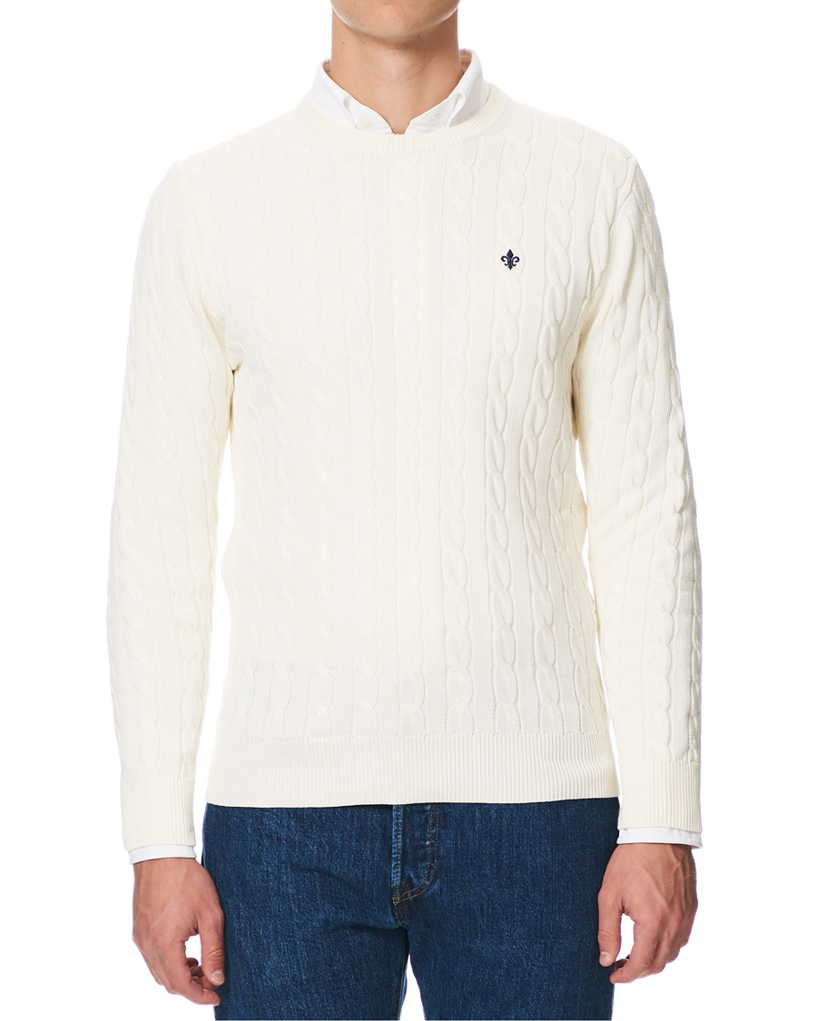 Homme | Pulls Et Tricots | Morris | Pima Cotton Cable Off White