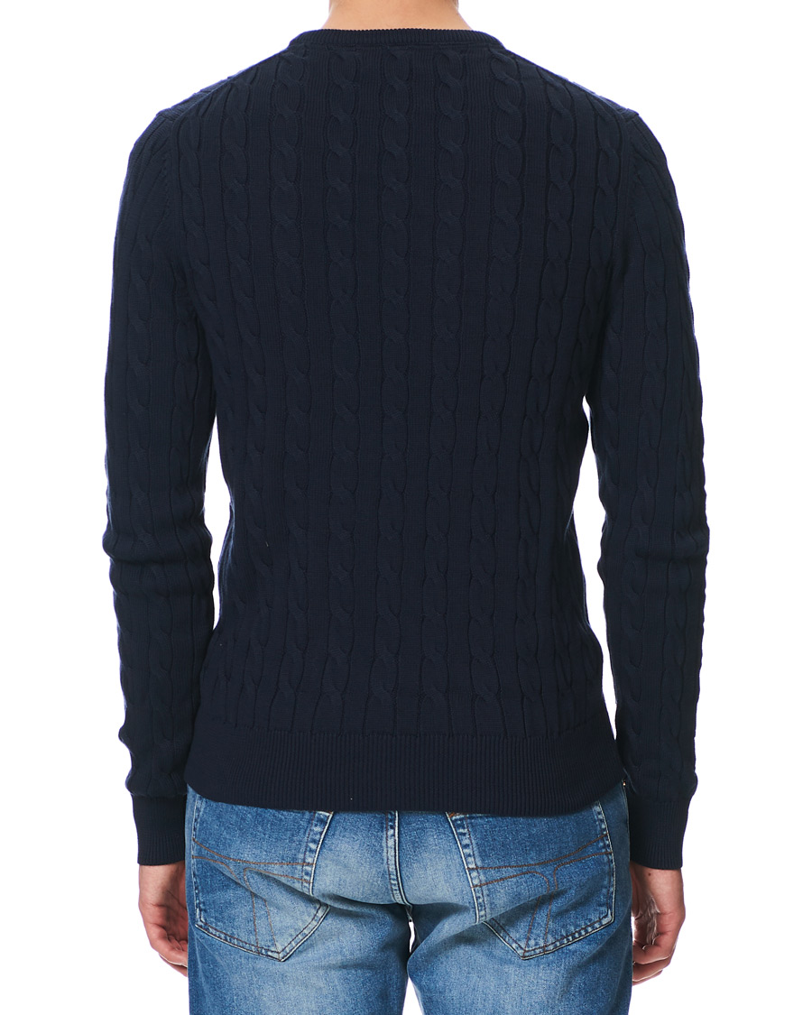 Heren | Truien | Morris | Pima Cotton Cable Navy