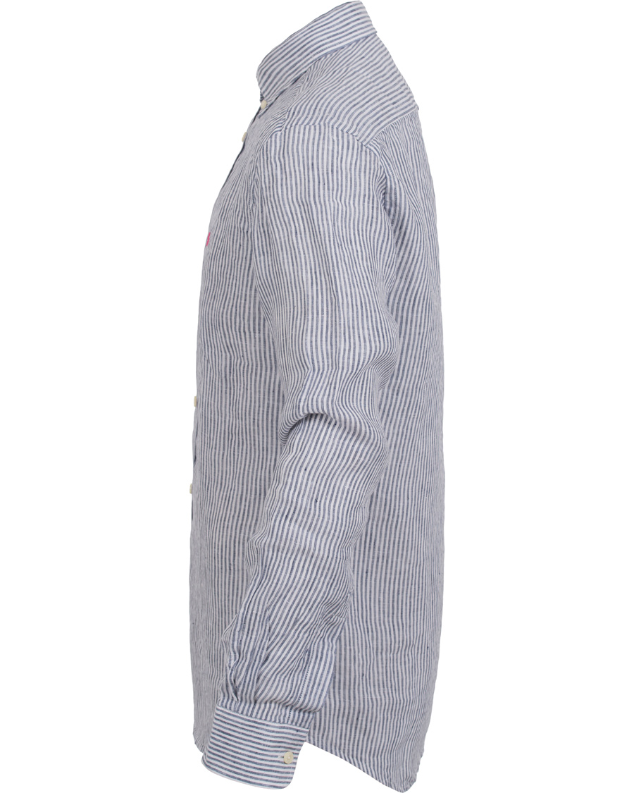 Homme | Chemises | Morris | Douglas Striped Linen Shirt Navy