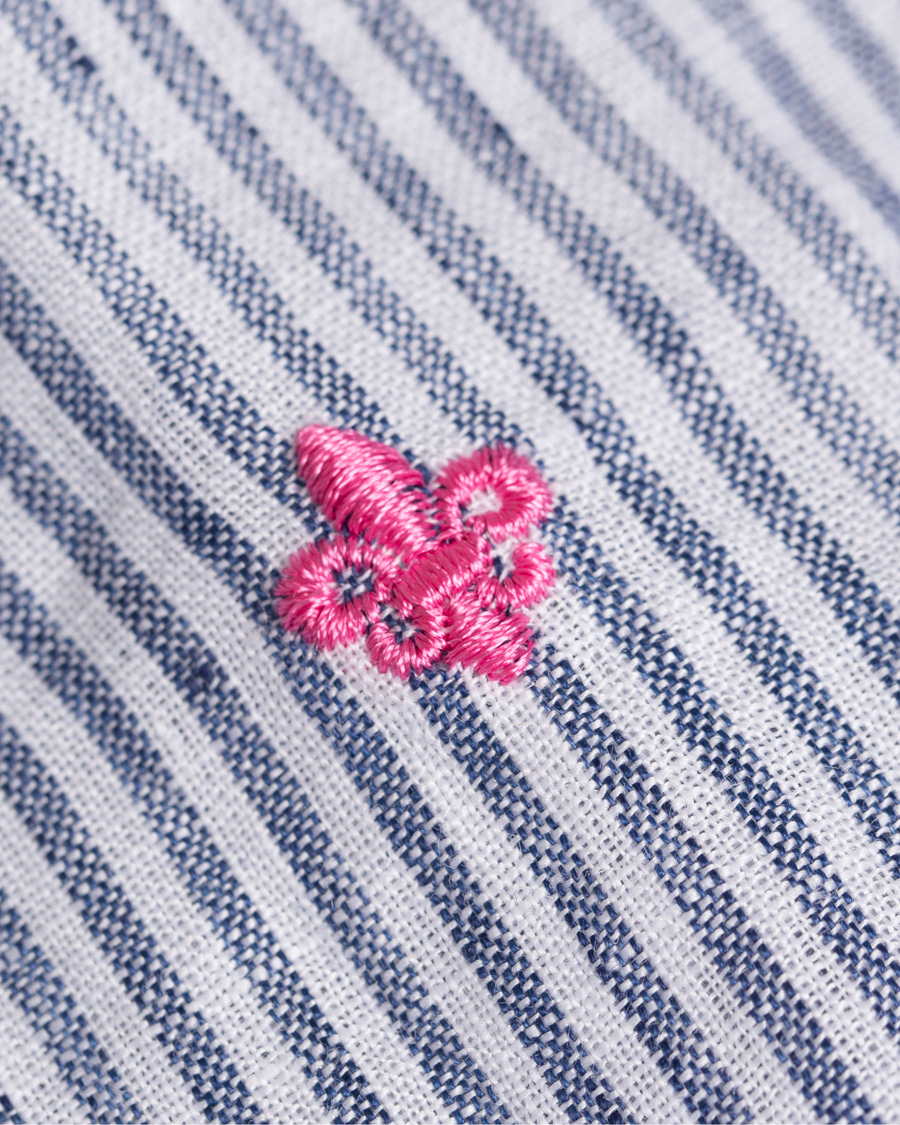 Homme | Chemises | Morris | Douglas Striped Linen Shirt Navy