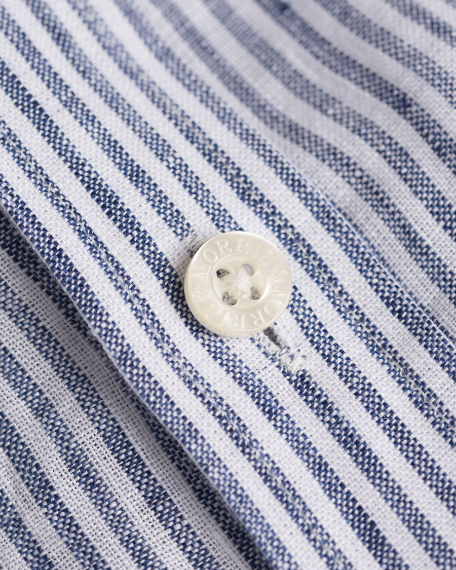 Homme | Chemises | Morris | Douglas Striped Linen Shirt Navy