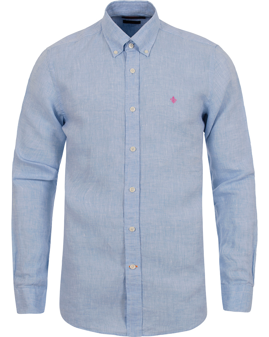 Homme | Chemises | Morris | Douglas Linen Shirt Light Blue