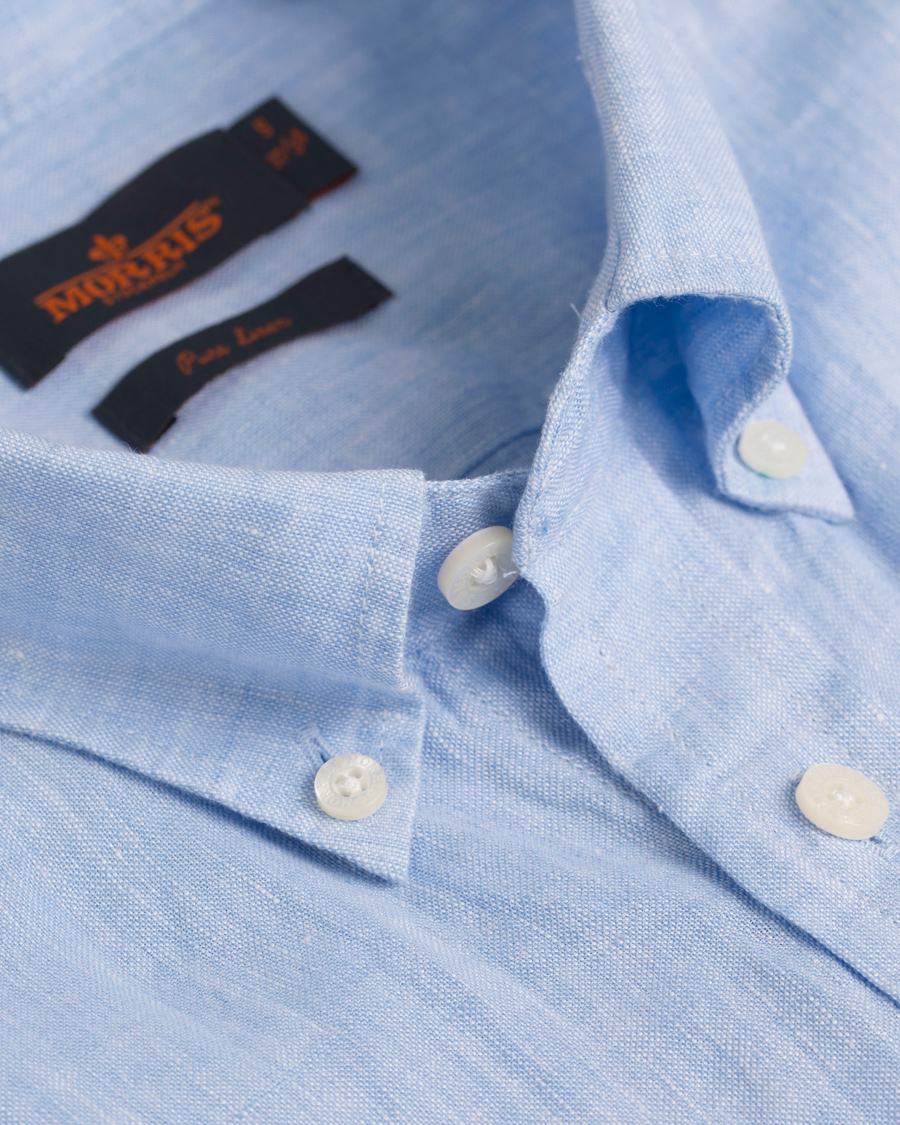 Homme | Chemises | Morris | Douglas Linen Shirt Light Blue
