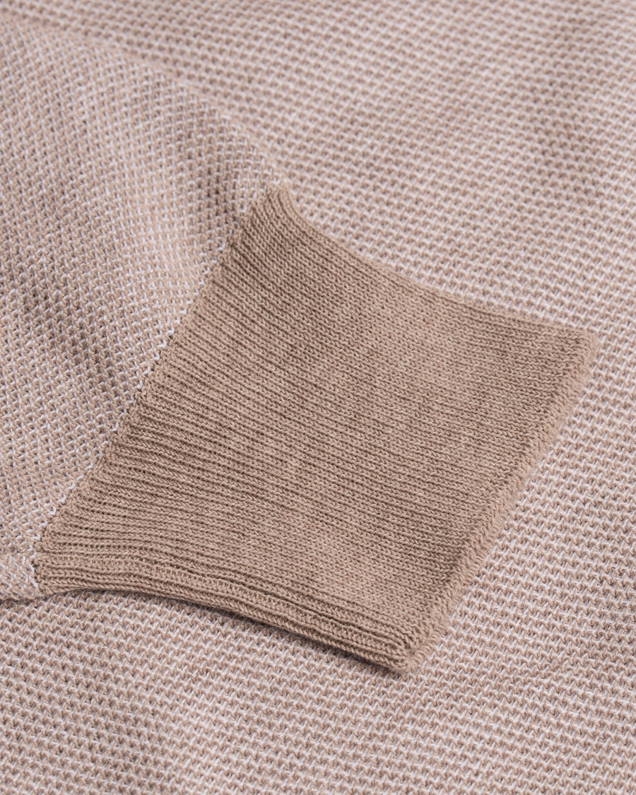 Homme | Pulls Et Tricots | Gran Sasso | Fresh Cotton Structure Crew Neck Beige