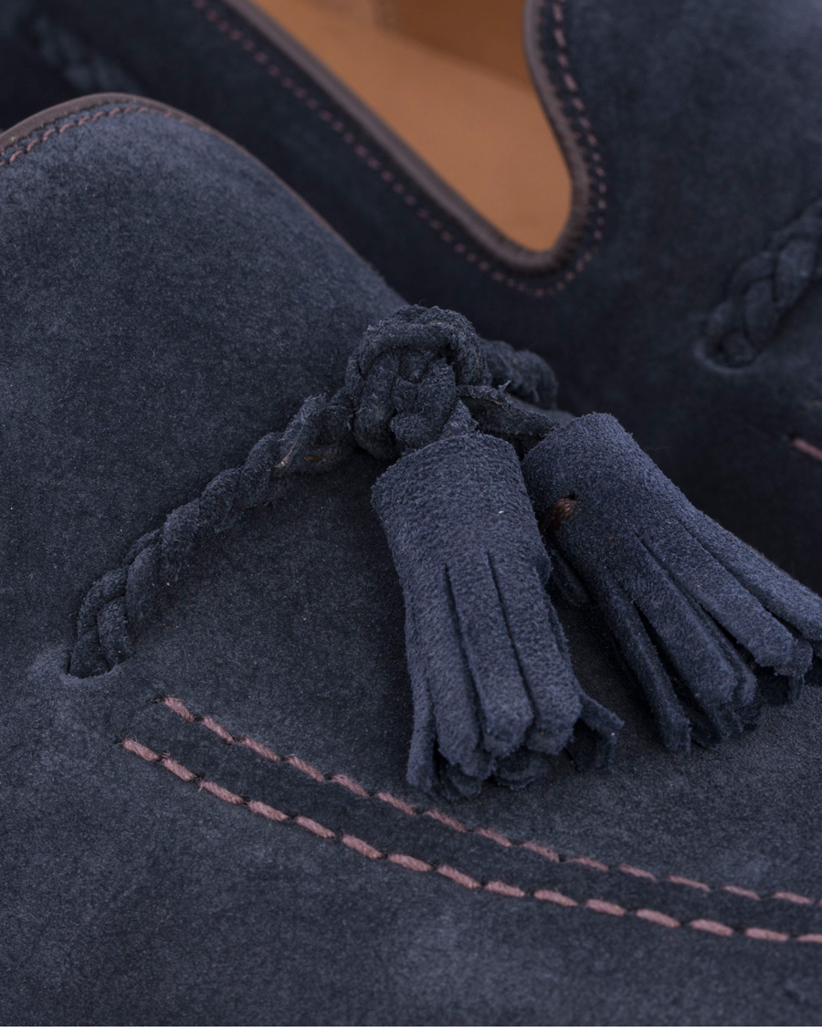 Homme | Loake 1880 MTO Temple Loafer Navy Suede | Loake 1880 | MTO Temple Loafer Navy Suede