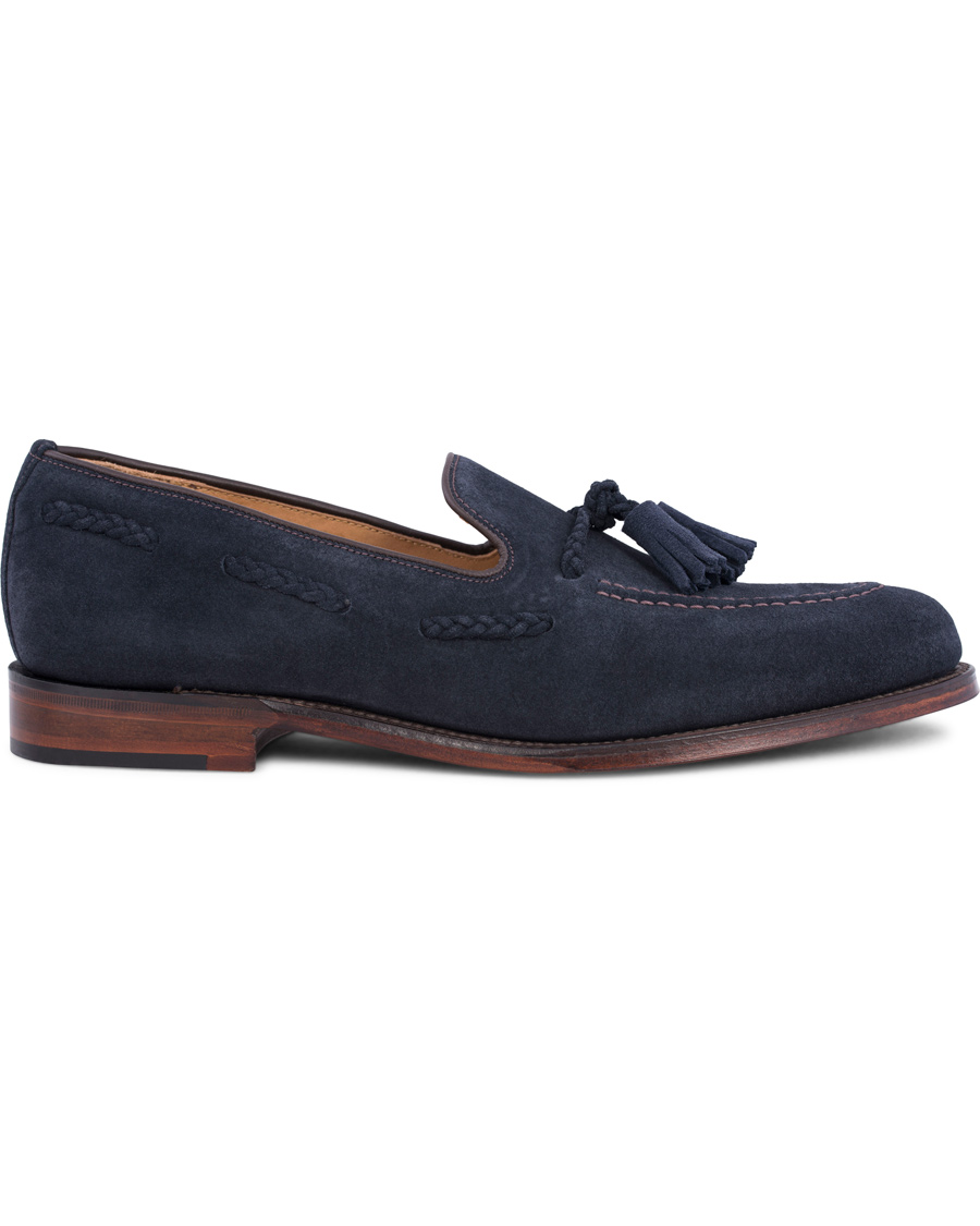 Homme | Loake 1880 MTO Temple Loafer Navy Suede | Loake 1880 | MTO Temple Loafer Navy Suede