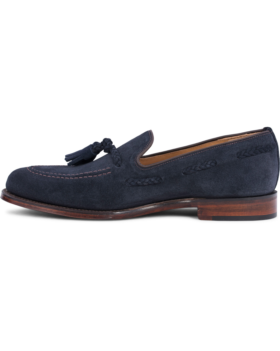 Homme | Loake 1880 MTO Temple Loafer Navy Suede | Loake 1880 | MTO Temple Loafer Navy Suede