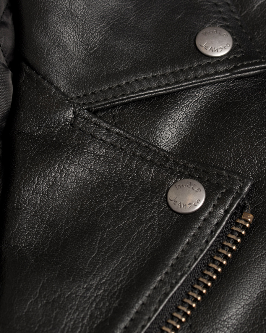 Homme | Manteaux Et Vestes | Nudie Jeans | Ziggy Punk Leather Jacket Black