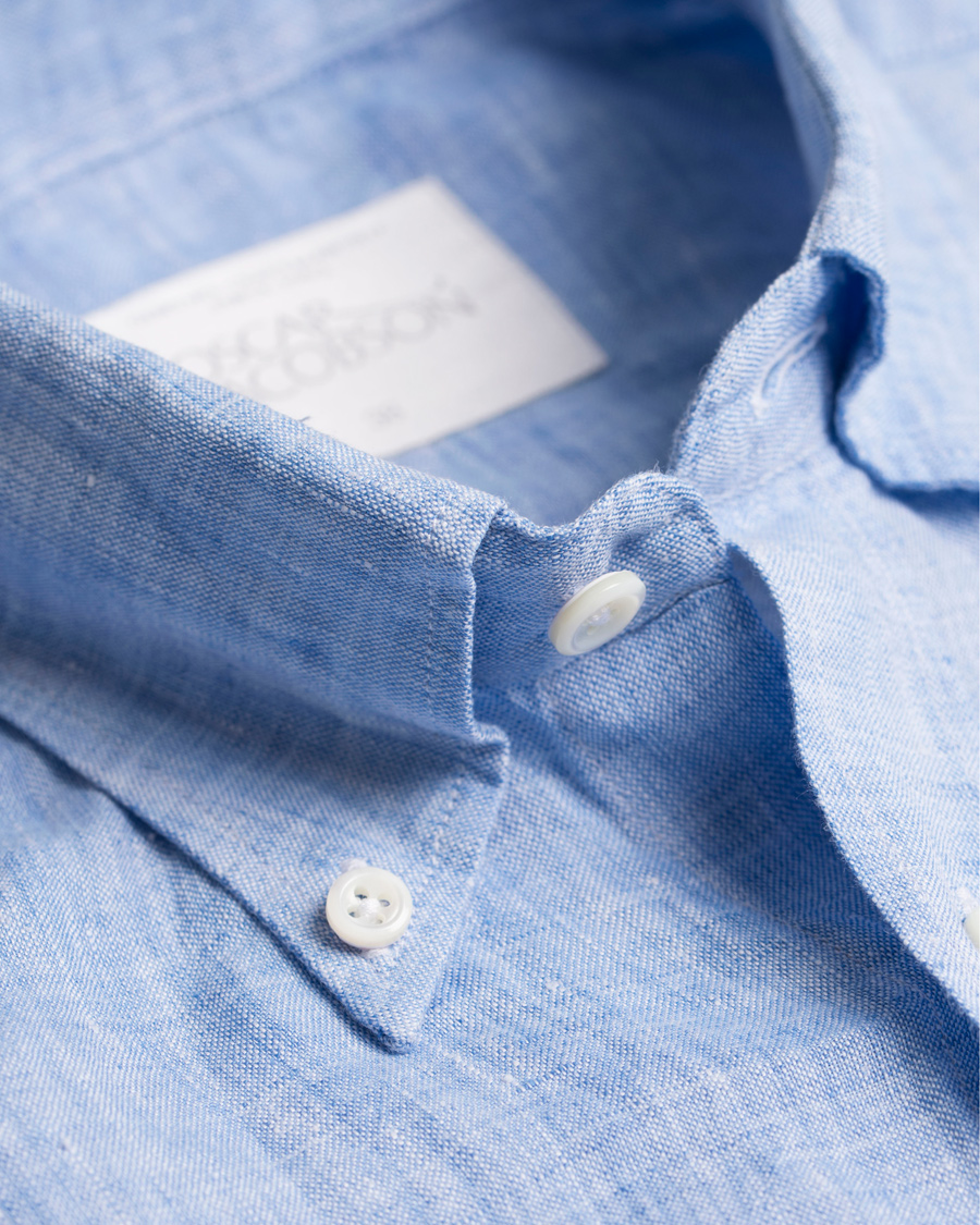 Homme | Chemises | Oscar Jacobson | Harry Slim Fit Button Down Shirt Light Blue