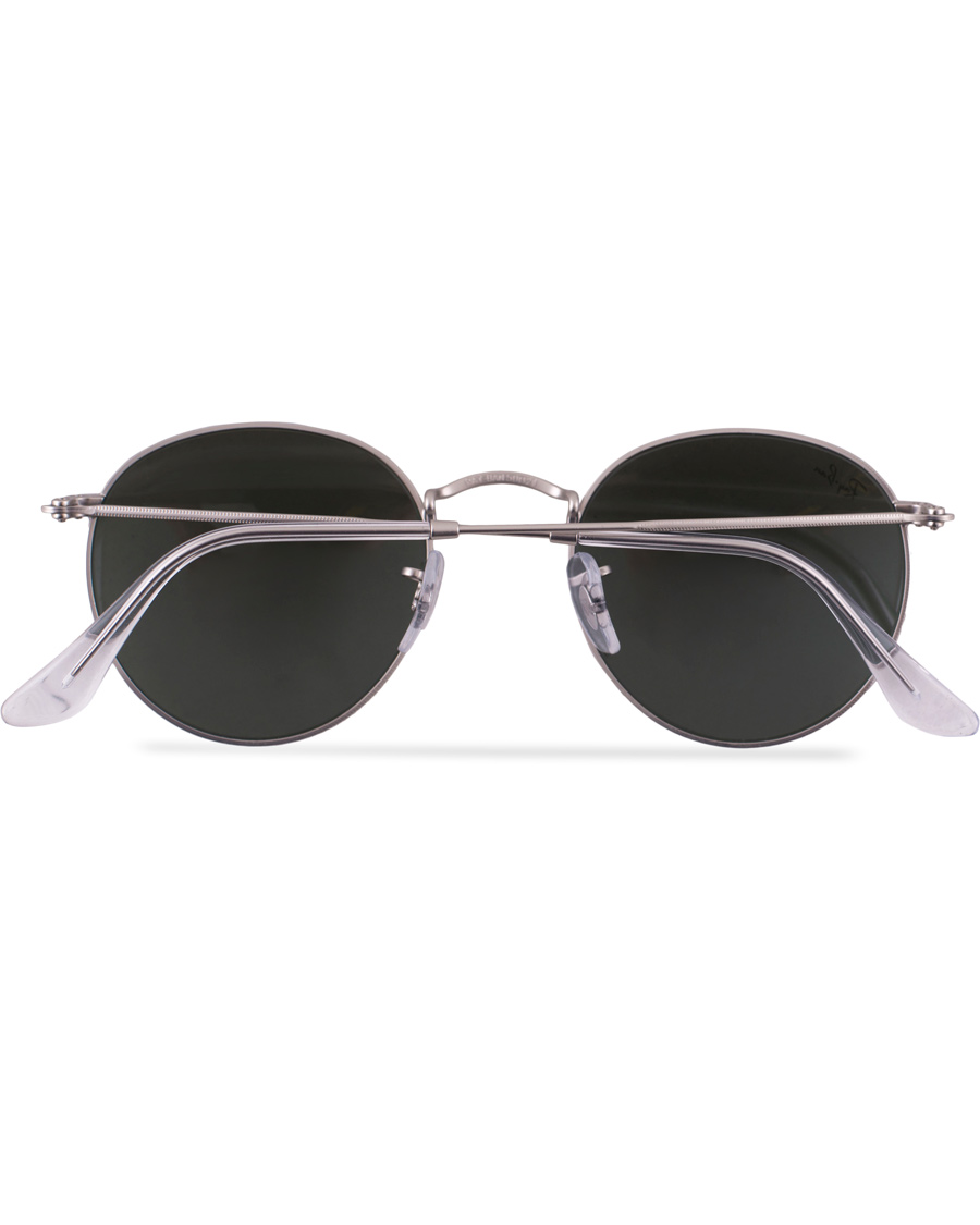 Homme | Ray-Ban 0RB3447 Round Sunglasses Matte Silver/Silver Mirror | Ray-Ban | 0RB3447 Round Sunglasses Matte Silver/Silver Mirror