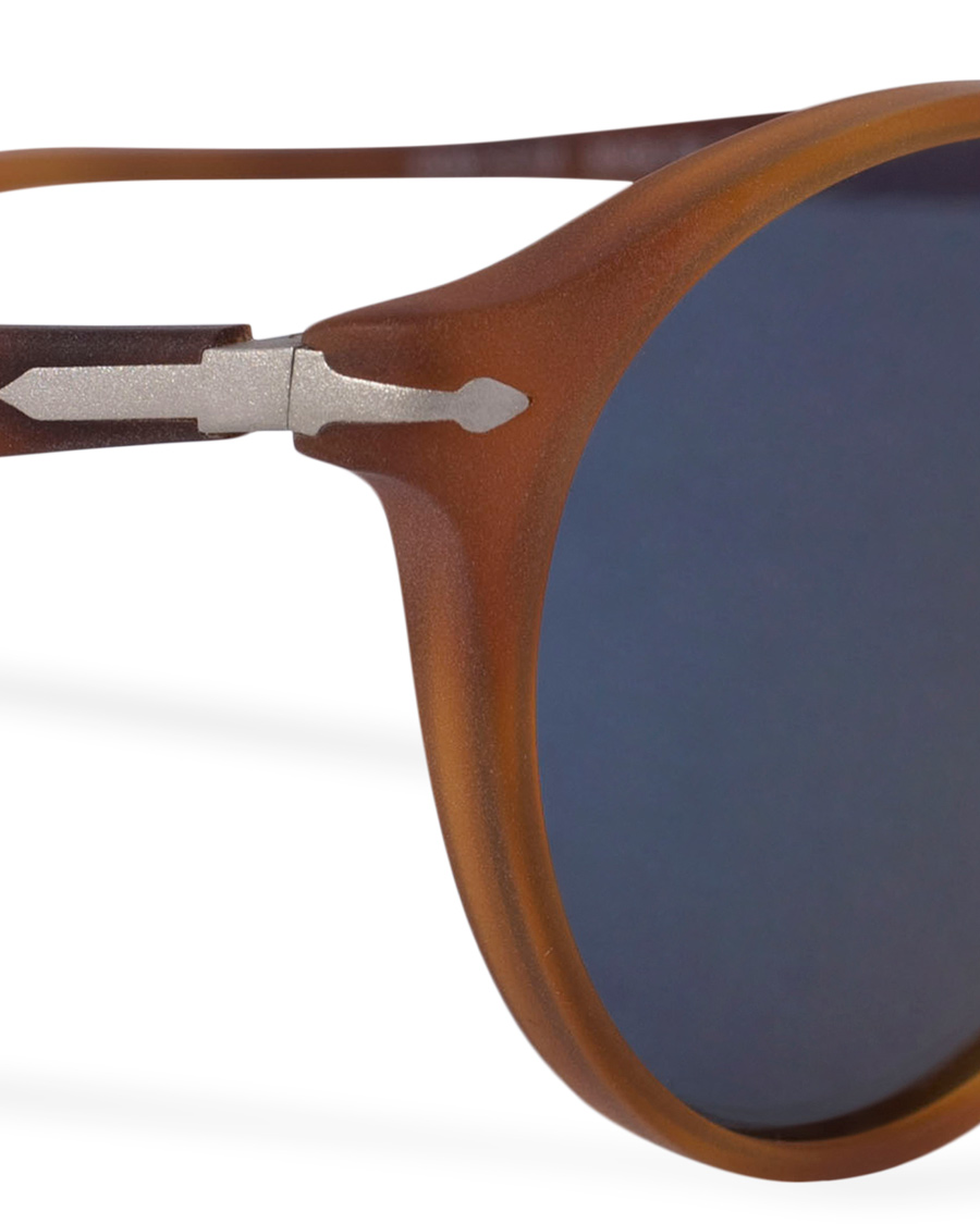 Homme | Persol 0PO3092SM Round Sunglasses Terra Di Siena/Blue Mirror | Persol | 0PO3092SM Round Sunglasses Terra Di Siena/Blue Mirror