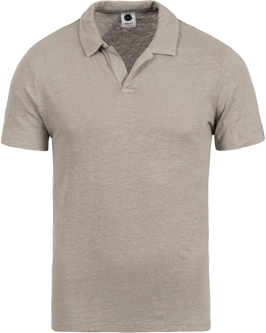 Homme | Polos | NN07 | Jespar Linen Polo Light Grey