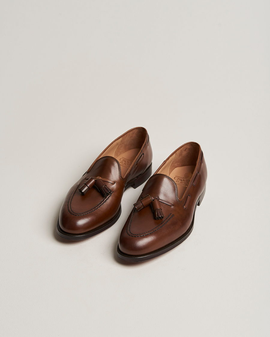Homme | Loafers | Crockett & Jones | Cavendish Tassel Loafer Dark Brown Calf