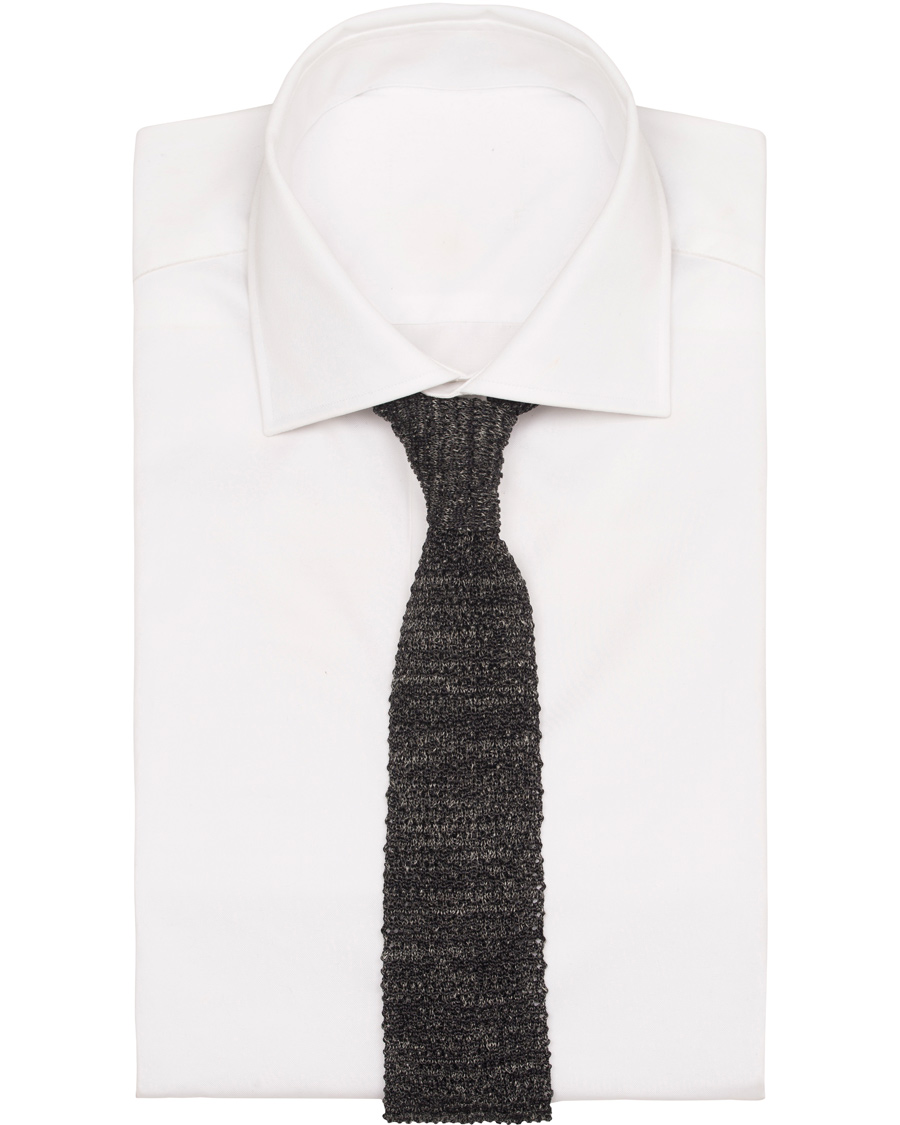 Heren | Polo Ralph Lauren Knitted Tie Charcoal | Polo Ralph Lauren | Knitted Tie Charcoal
