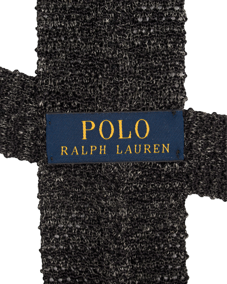 Heren | Polo Ralph Lauren Knitted Tie Charcoal | Polo Ralph Lauren | Knitted Tie Charcoal