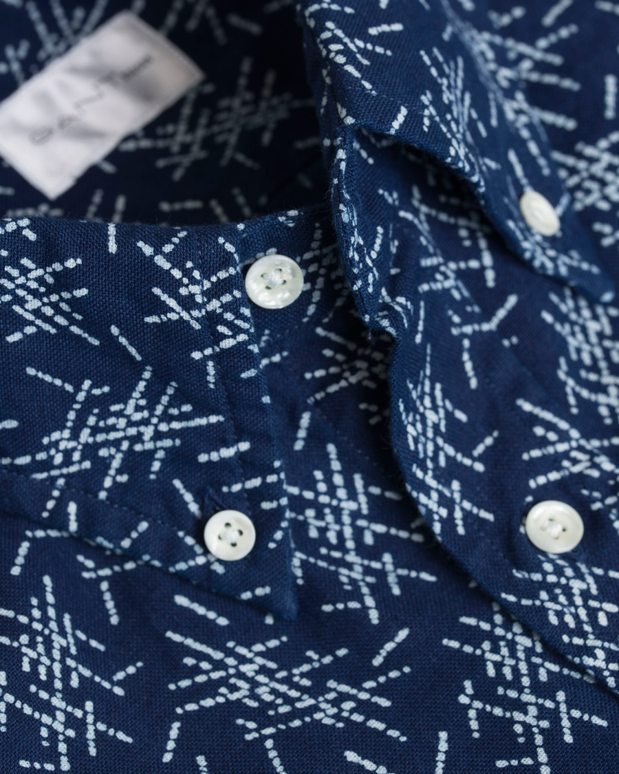 Homme | Chemises | GANT Rugger | Oxford Mikado Hugger Fit Shirt Dark Indigo