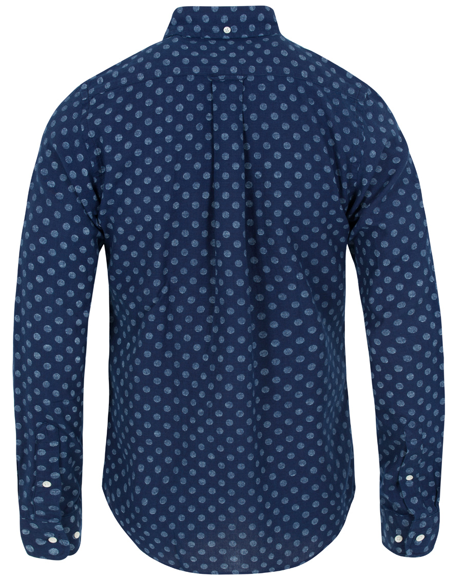 Homme | Chemises | GANT Rugger | Oxford Polka Dot Hugger Fit Shirt Dark Indigo