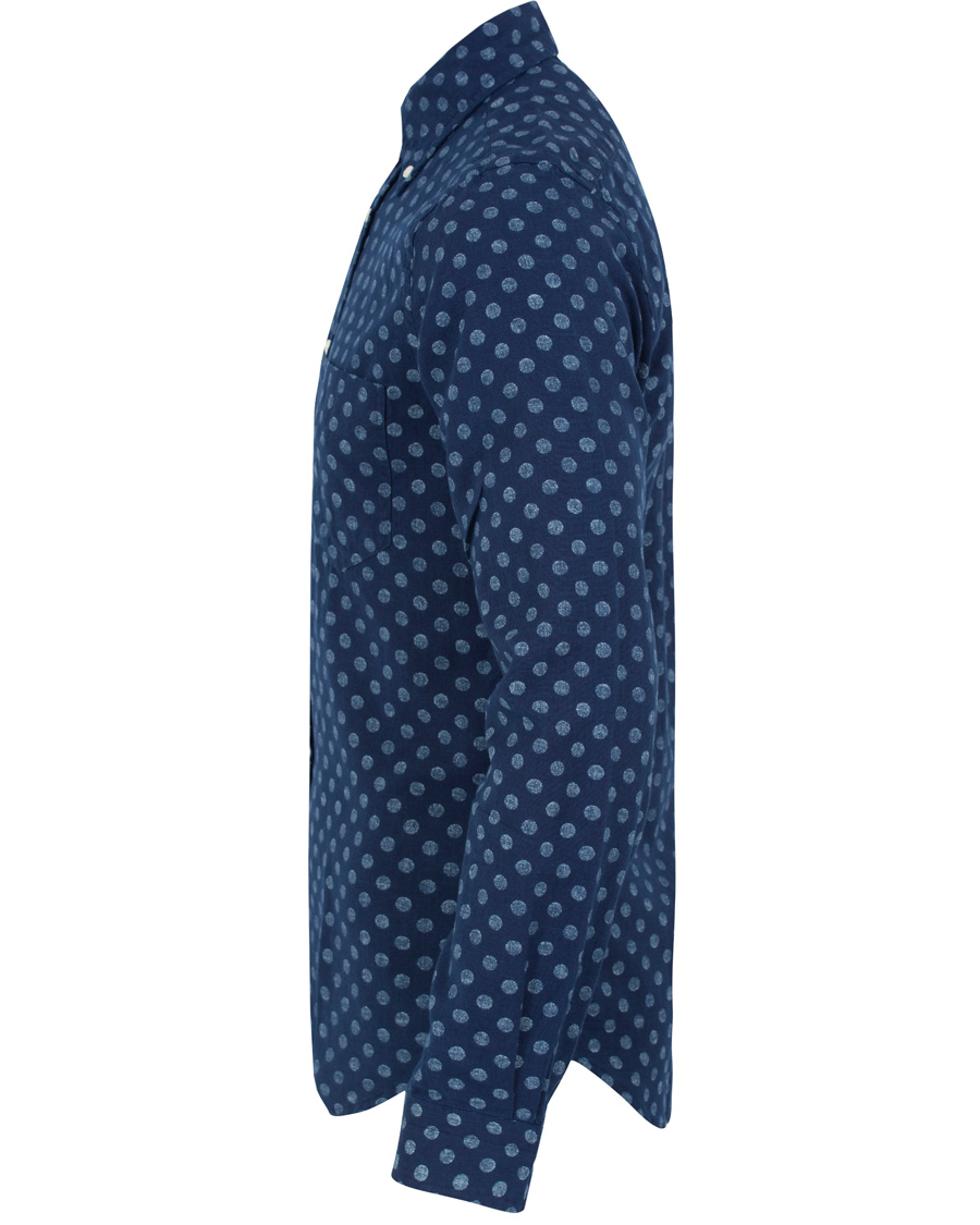 Homme | Chemises | GANT Rugger | Oxford Polka Dot Hugger Fit Shirt Dark Indigo