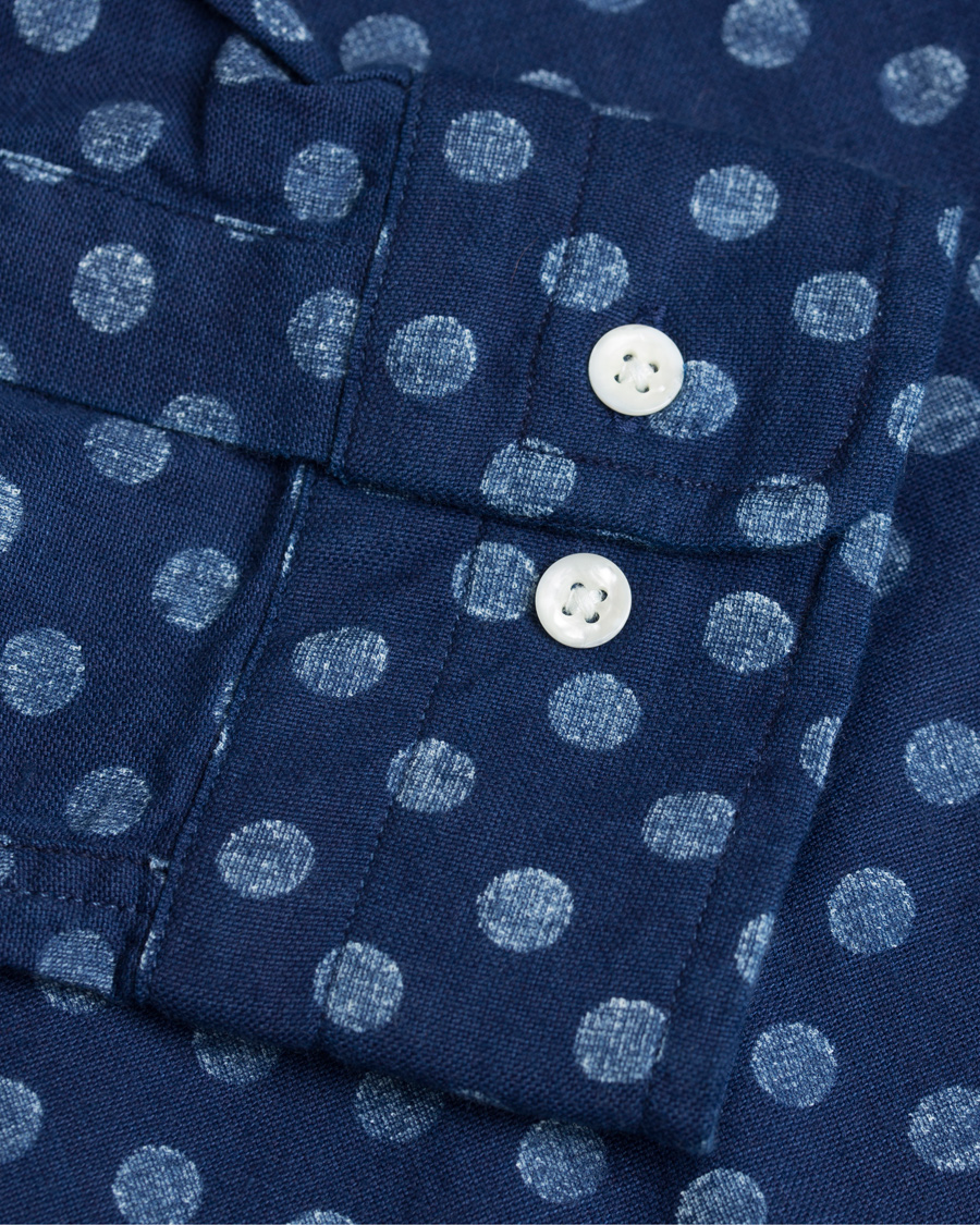 Homme | Chemises | GANT Rugger | Oxford Polka Dot Hugger Fit Shirt Dark Indigo