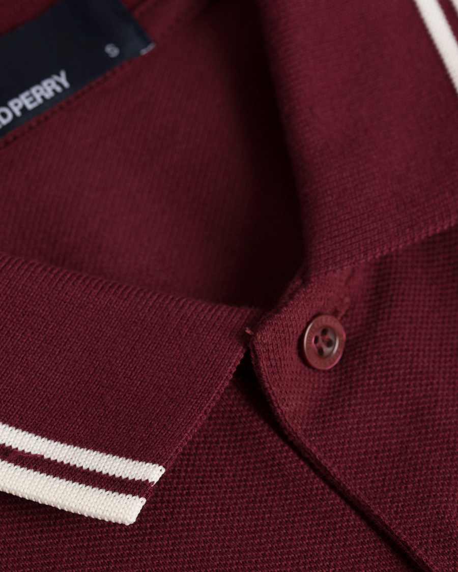 Homme | Polos | Fred Perry | Slim Fit Polo Port Red/Ecru