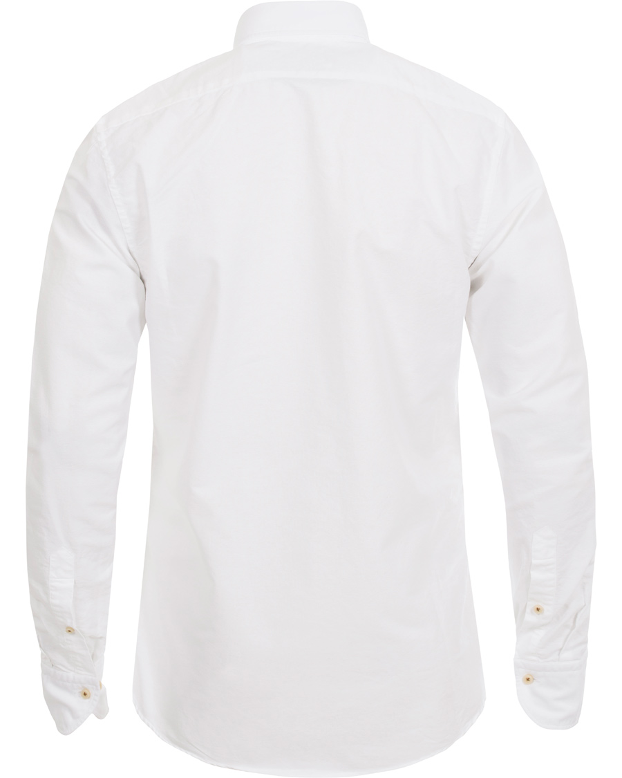 Heren | Overhemden | Stenströms | Slimline Button Down Oxford Shirt White