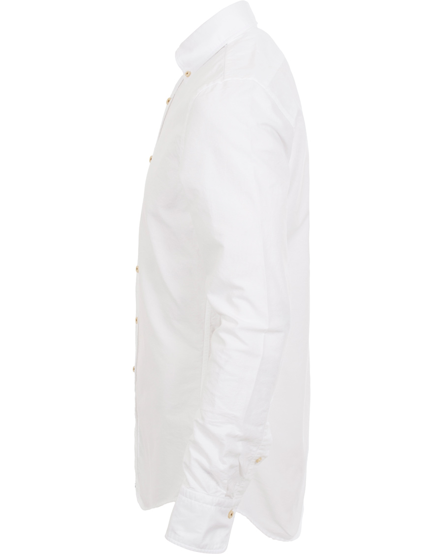 Heren | Overhemden | Stenströms | Slimline Button Down Oxford Shirt White