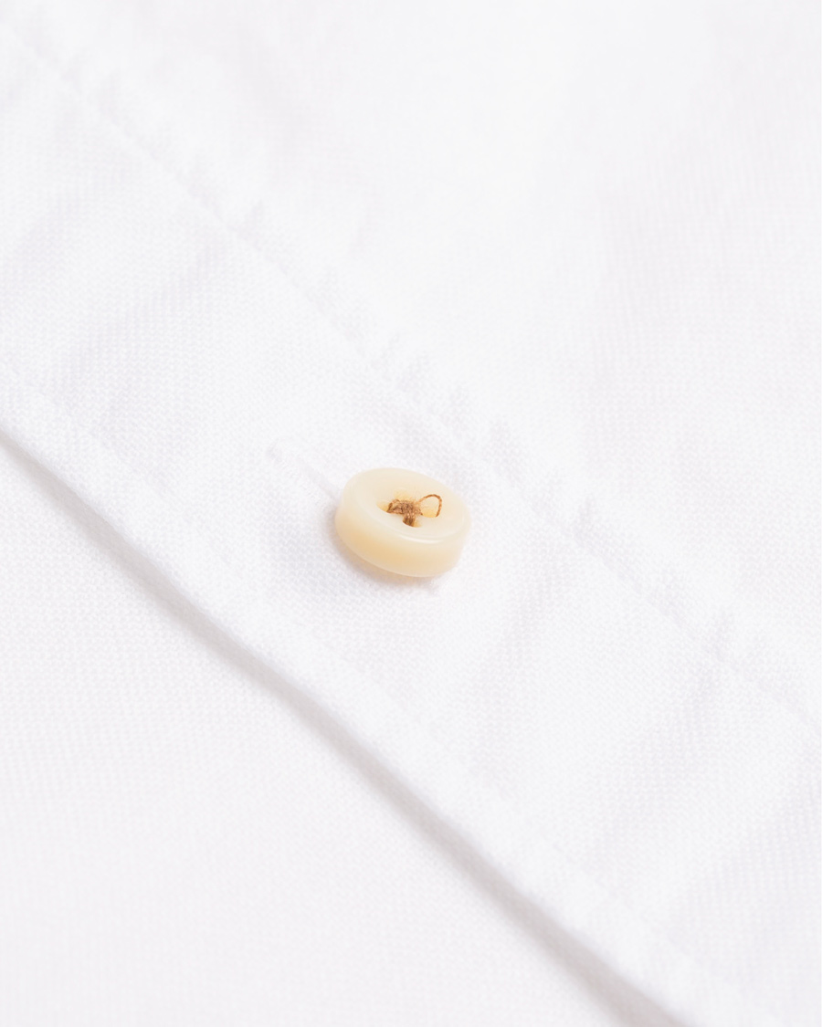 Heren | Overhemden | Stenströms | Slimline Button Down Oxford Shirt White