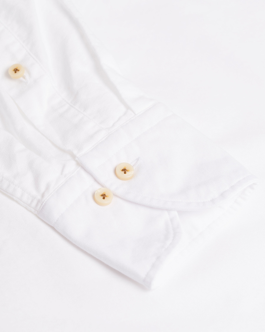 Heren | Overhemden | Stenströms | Slimline Button Down Oxford Shirt White
