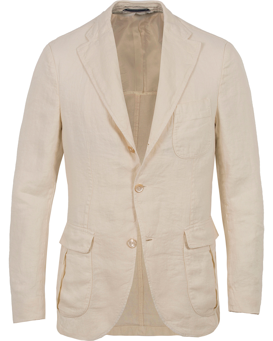 Heren | Blazers | Stenströms | Garment Dyed Linen Blazer Nature
