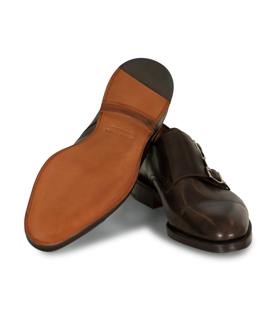 Homme | John Lobb William Double Monkstrap Dark Brown Misty Calf | John Lobb | William Double Monkstrap Dark Brown Misty Calf
