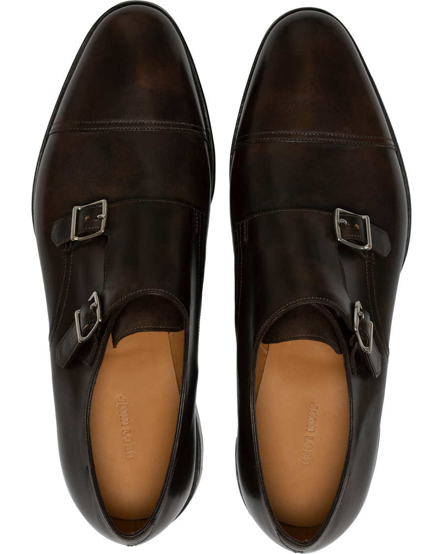 Homme | John Lobb William Double Monkstrap Dark Brown Misty Calf | John Lobb | William Double Monkstrap Dark Brown Misty Calf