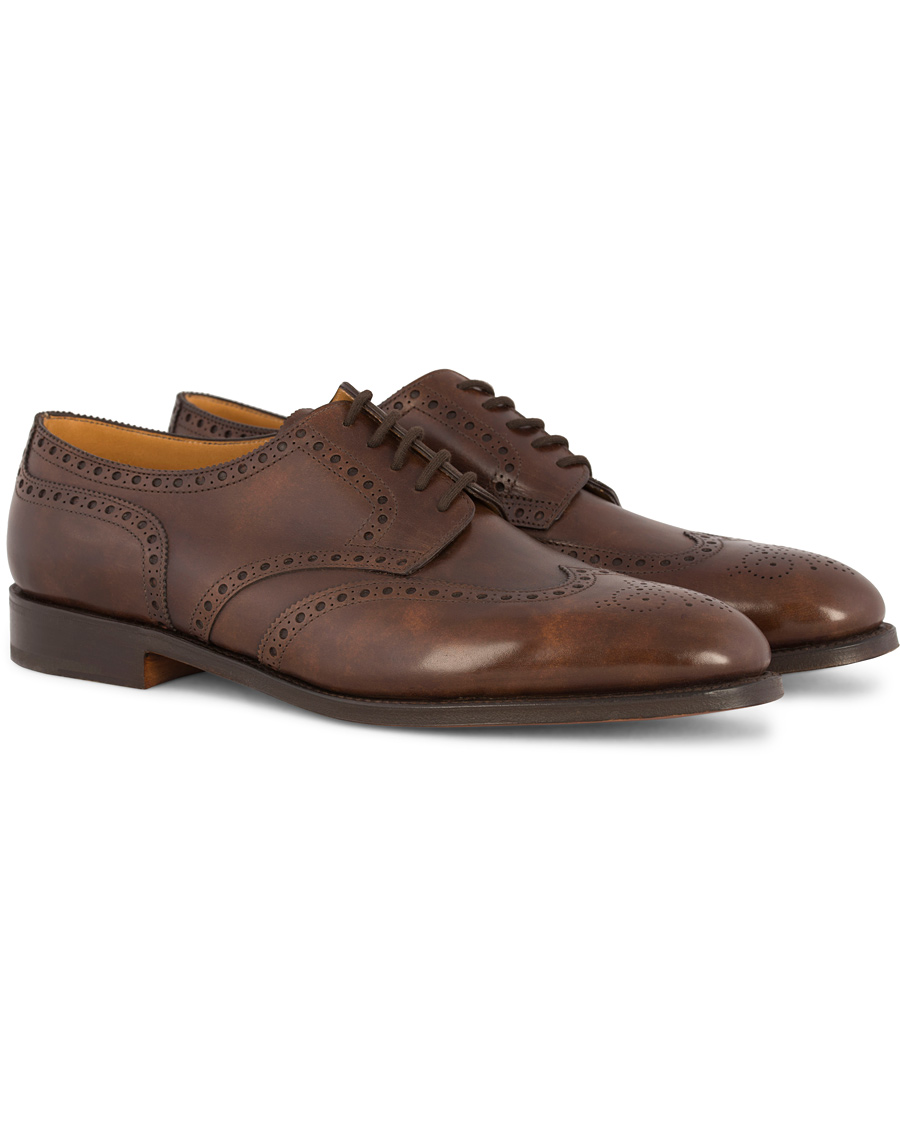 Homme | John Lobb Hayle Brogue Derby Parisian Brown Museum Calf | John Lobb | Hayle Brogue Derby Parisian Brown Museum Calf