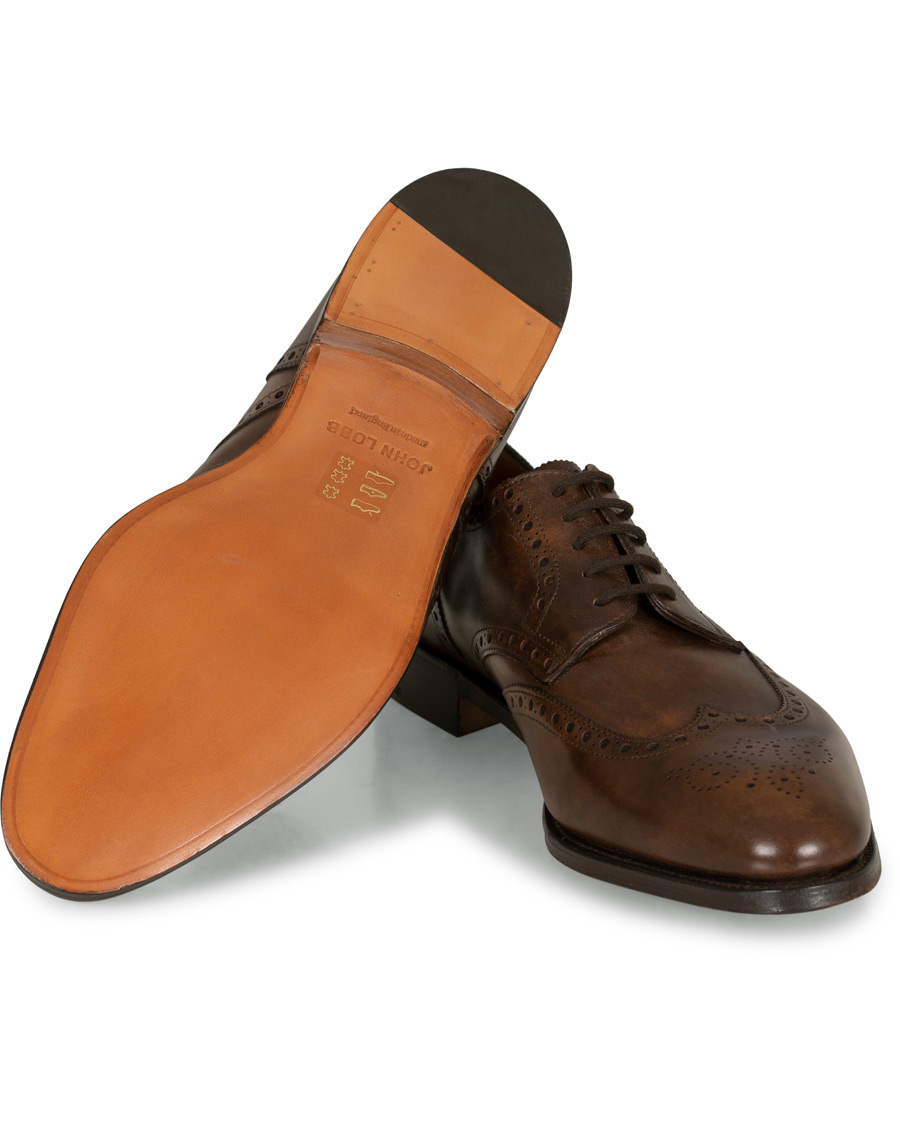 Homme | John Lobb Hayle Brogue Derby Parisian Brown Museum Calf | John Lobb | Hayle Brogue Derby Parisian Brown Museum Calf