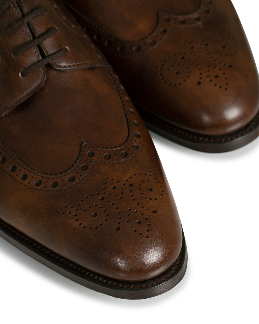 Homme | John Lobb Hayle Brogue Derby Parisian Brown Museum Calf | John Lobb | Hayle Brogue Derby Parisian Brown Museum Calf