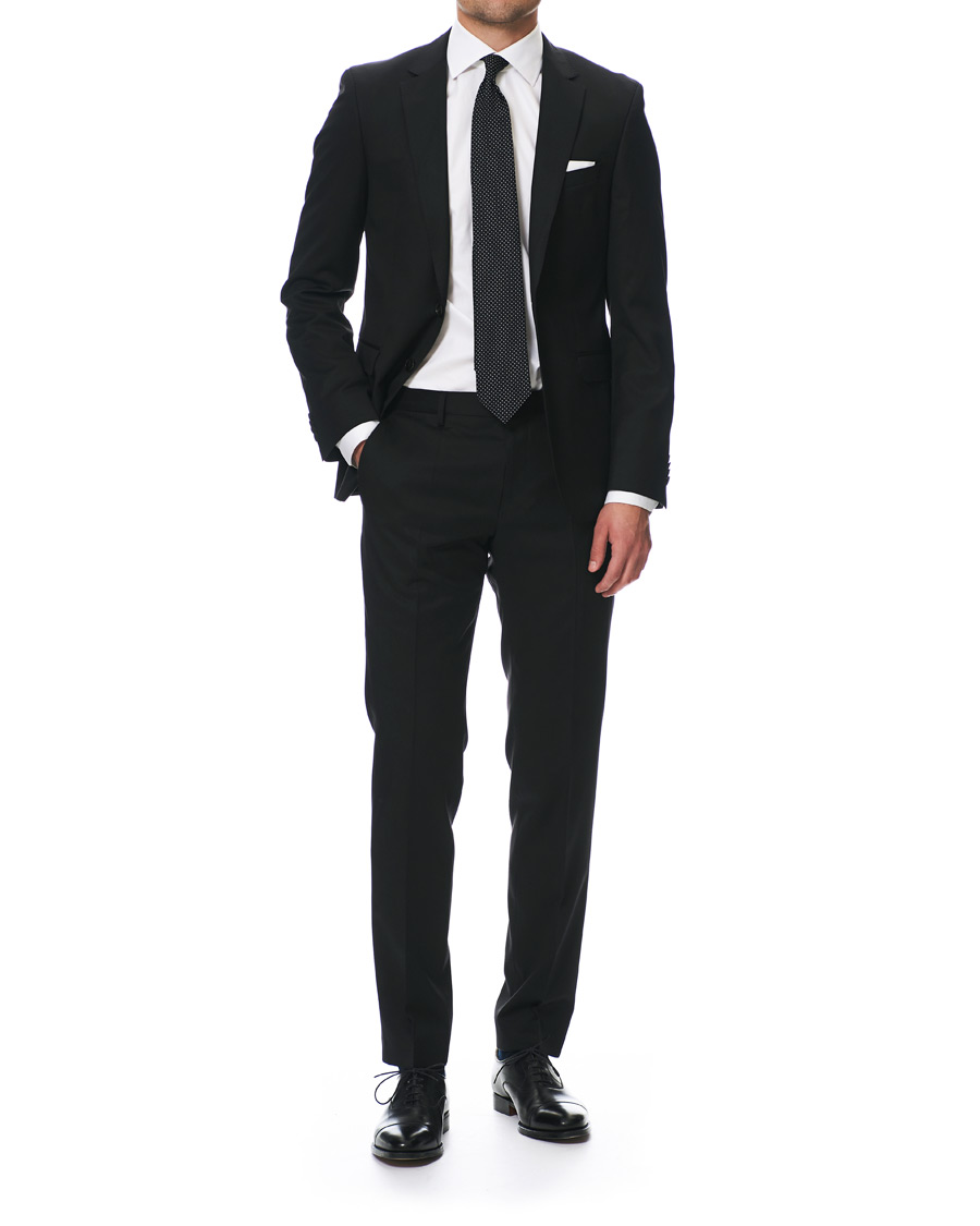 Homme | Pantalons | BOSS BLACK | BOSS Gibson Regular Fit Wool Trousers Black