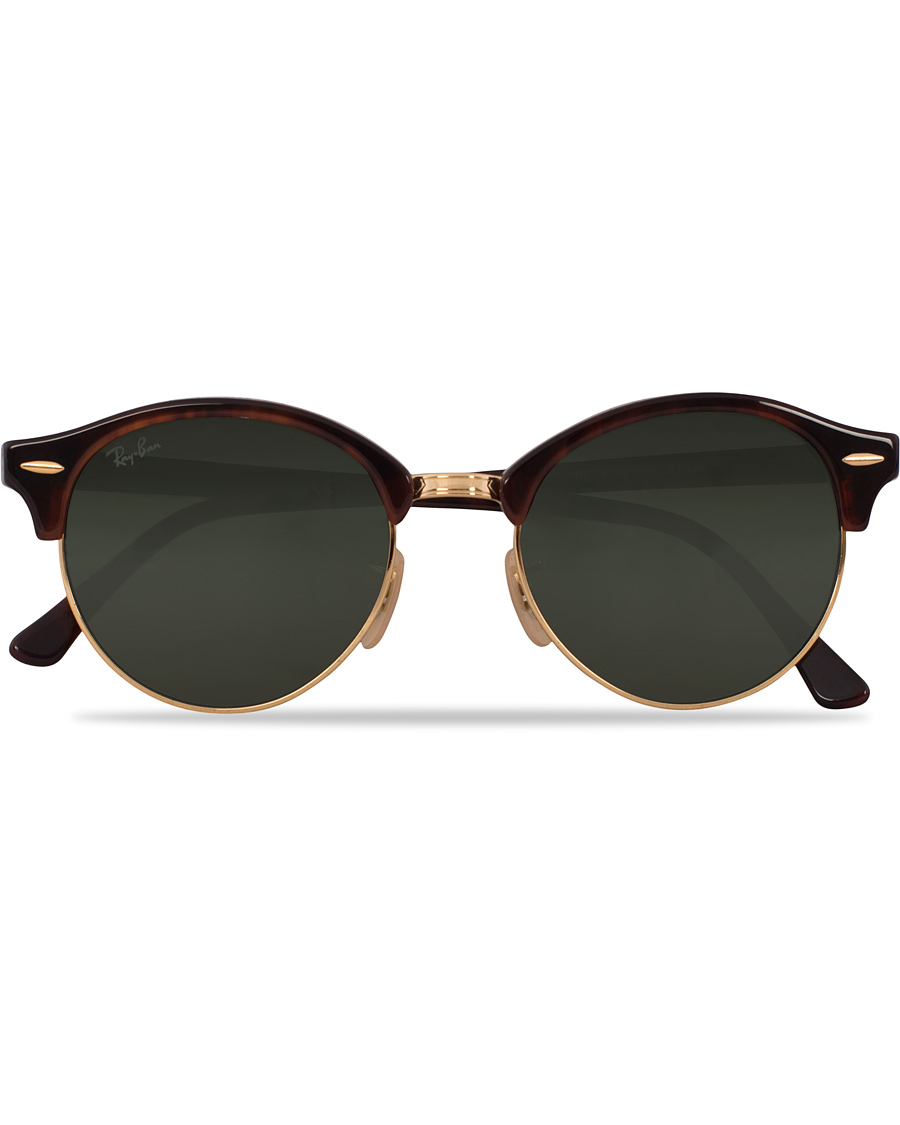 Homme | Ray-Ban 0RB4246 Clubround Sunglasses Red Havana/Green | Ray-Ban | 0RB4246 Clubround Sunglasses Red Havana/Green