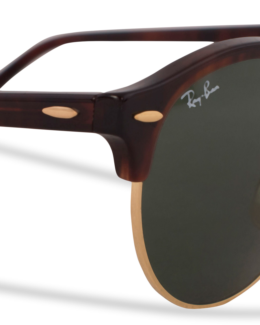 Homme | Ray-Ban 0RB4246 Clubround Sunglasses Red Havana/Green | Ray-Ban | 0RB4246 Clubround Sunglasses Red Havana/Green