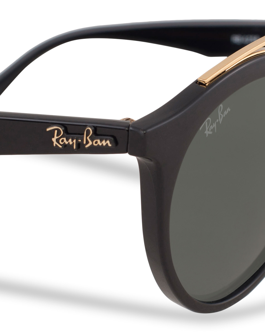 Homme | Ray-Ban RB4256 Round Sunglasses Black/Dark Green | Ray-Ban | RB4256 Round Sunglasses Black/Dark Green