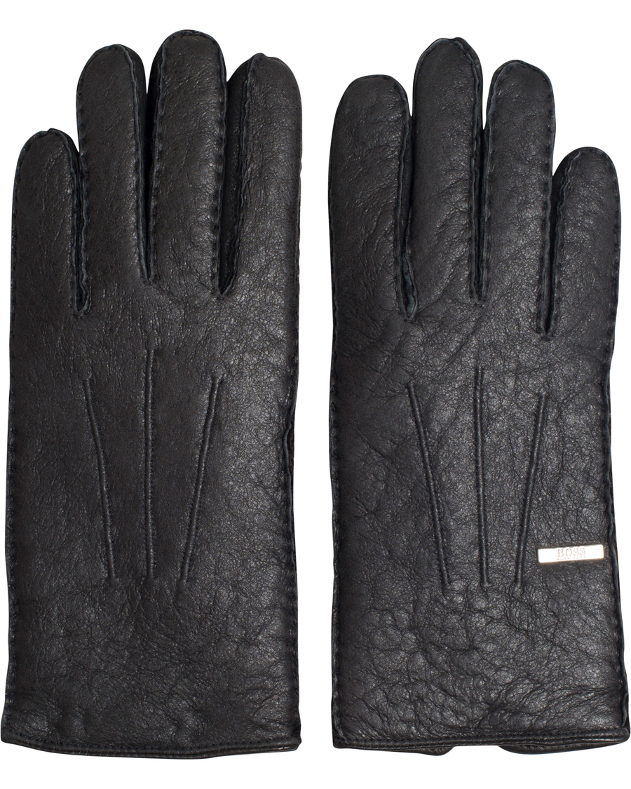 Heren | BOSS T-Hebis Lambskin Gloves Black | BOSS BLACK | BOSS T-Hebis Lambskin Gloves Black