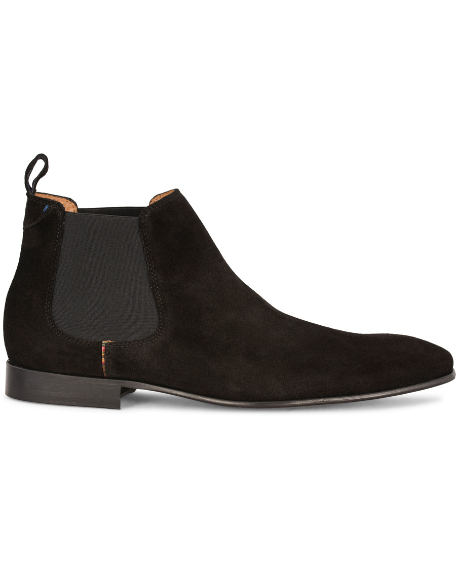 Heren | PS Paul Smith Falconer Chelsea Boot Black Suede | PS Paul Smith | Falconer Chelsea Boot Black Suede