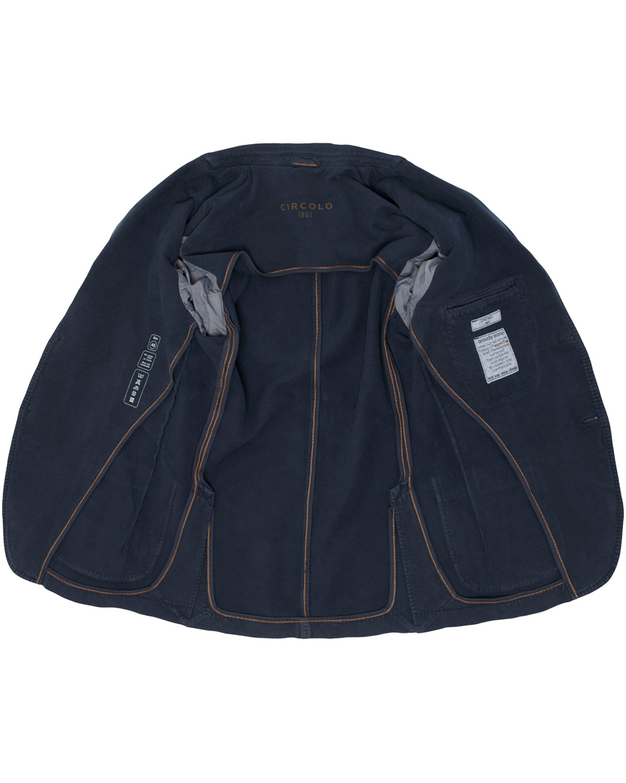 Heren | Blazers | Circolo 1901 | Jersey Patch Pocket Blazer Blue Navy
