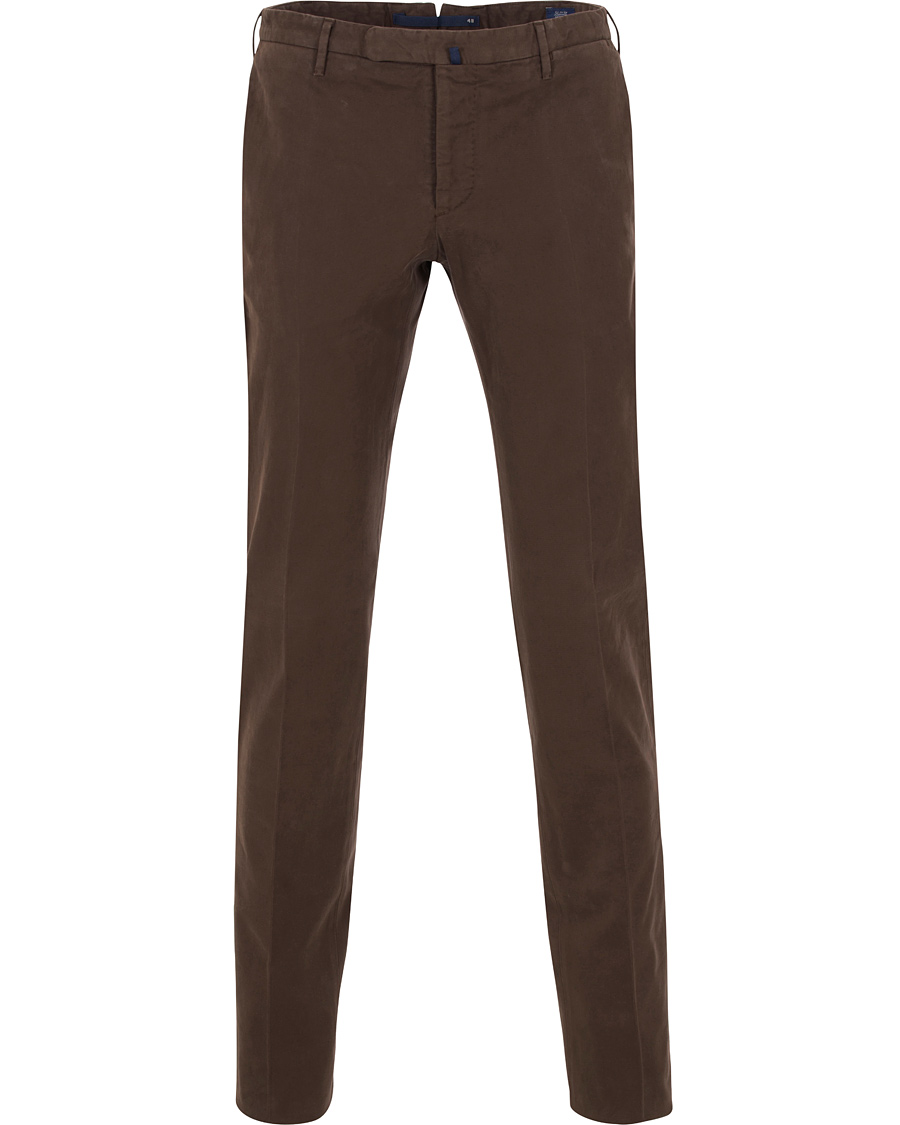 Homme | Pantalons | Incotex | Slim Fit Comfort Chino Brown