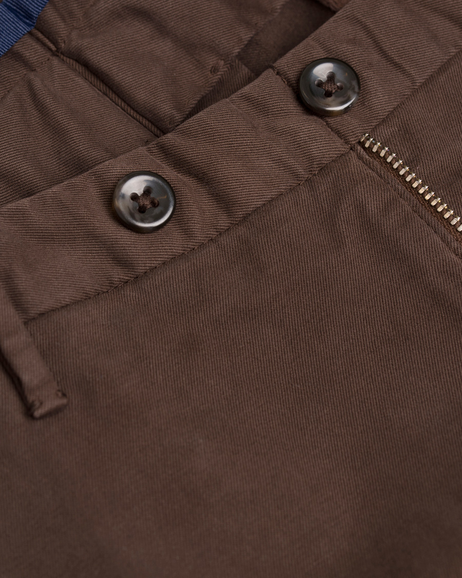 Homme | Pantalons | Incotex | Slim Fit Comfort Chino Brown