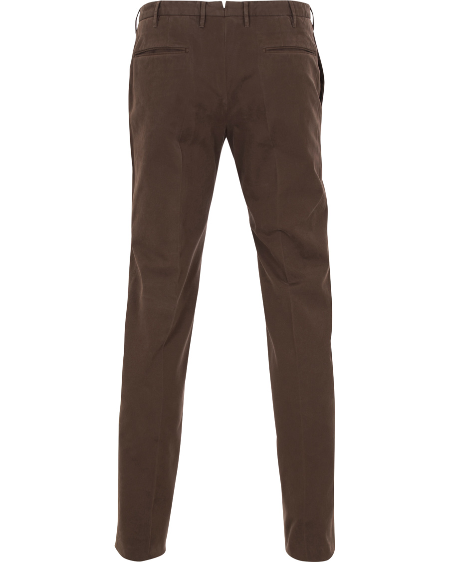 Homme | Pantalons | Incotex | Slim Fit Comfort Chino Brown