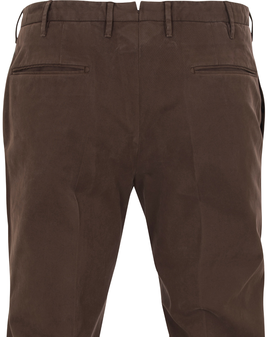 Homme | Pantalons | Incotex | Slim Fit Comfort Chino Brown