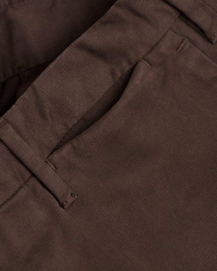 Homme | Pantalons | Incotex | Slim Fit Comfort Chino Brown
