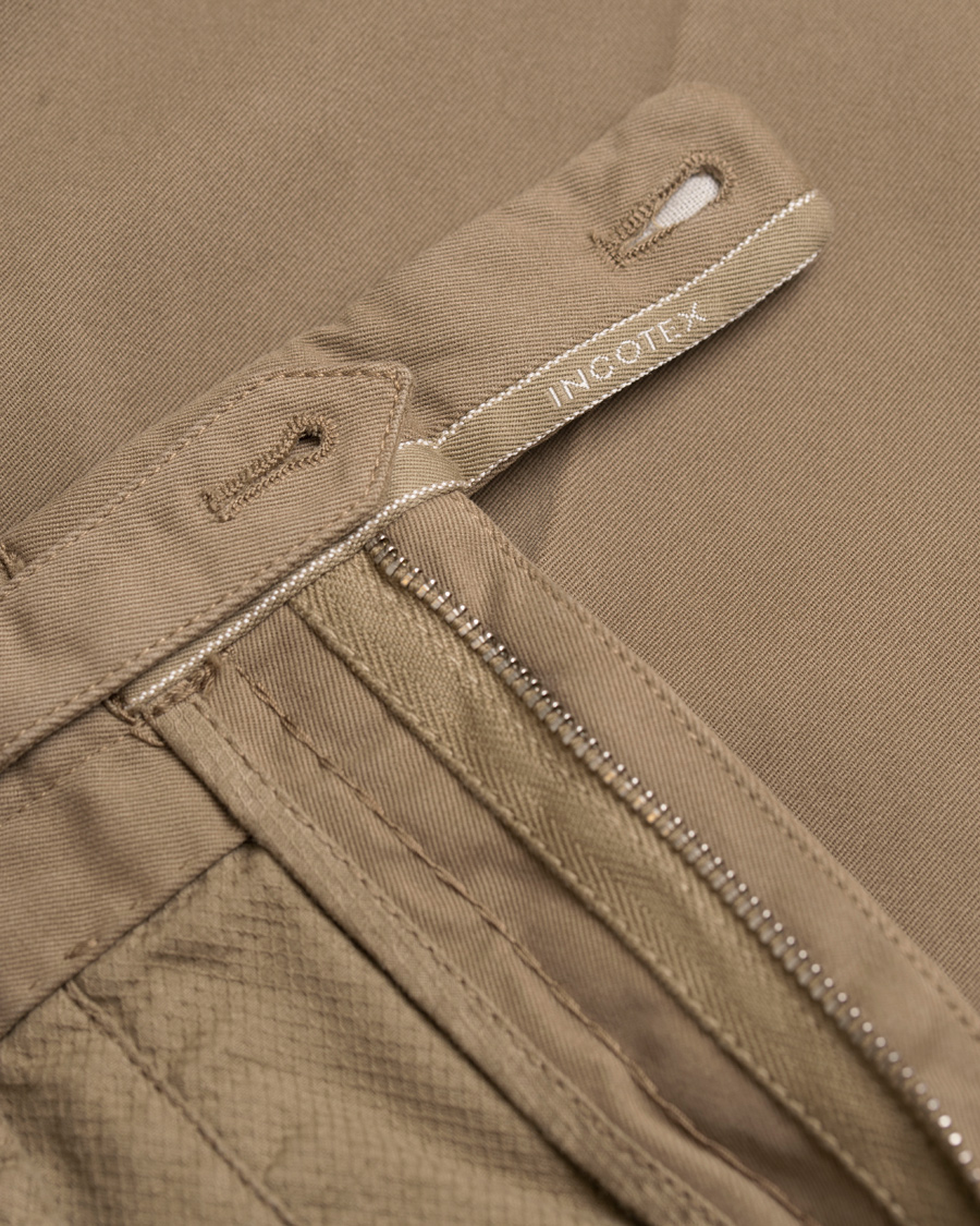 Homme | Pantalons | Incotex | Slim Fit Comfort Chino Khaki