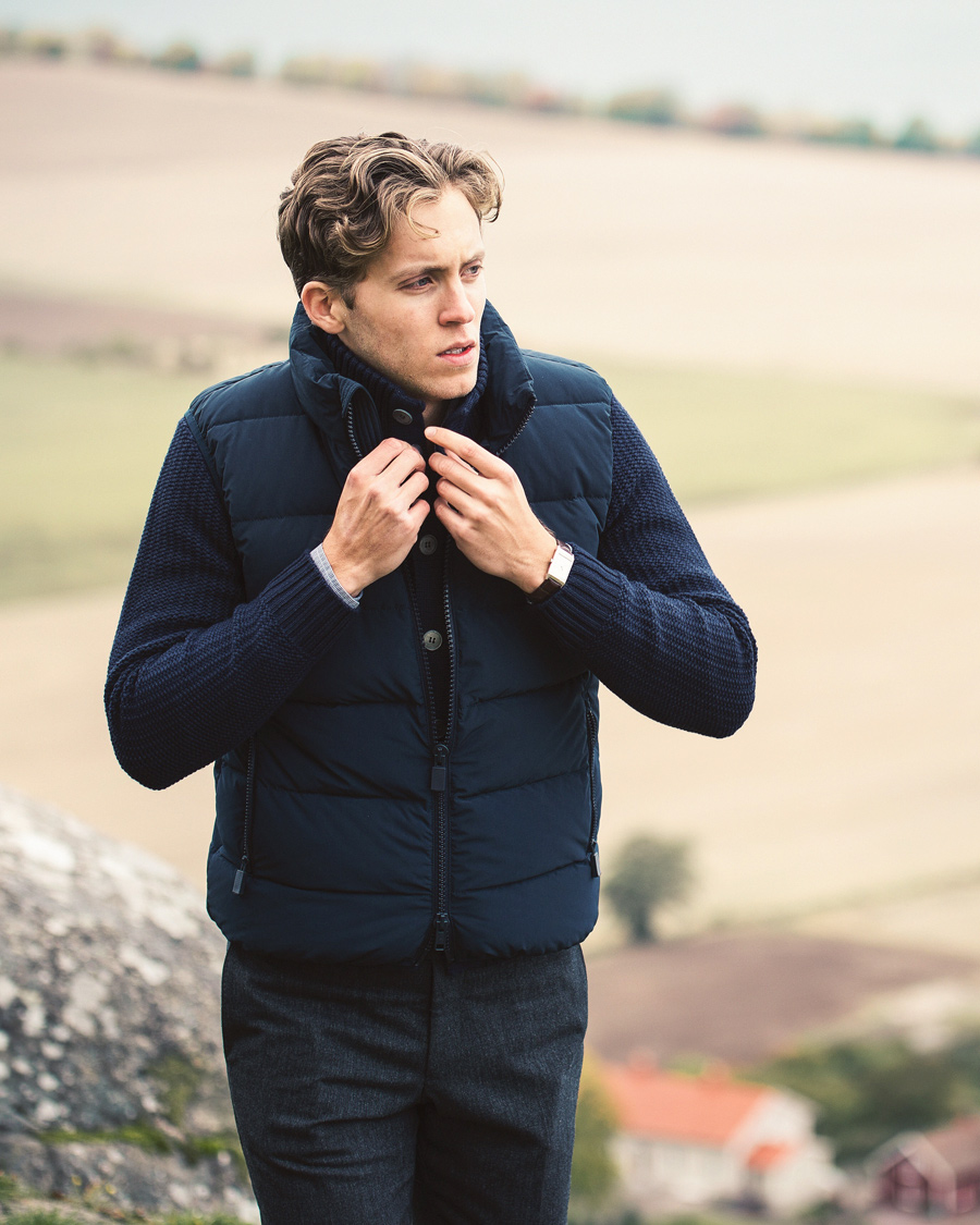 Homme | Manteaux Et Vestes | Aspesi | Down Vest Navy
