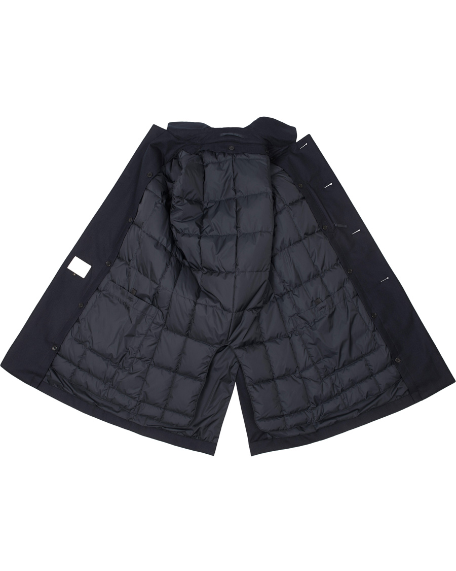 Homme | Manteaux Et Vestes | Aspesi | Herringbone Wool Coat Dark Navy